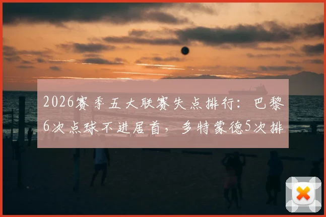 2026赛季五大联赛失点排行：巴黎6次点球不进居首，多特蒙德5次排名第二，附点球命中率分析